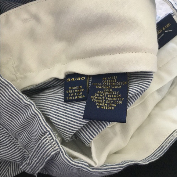 Polo Ralph Lauren Slim Fit Blue and White Pinstriped Pants NWT - Picture 6 of 10
